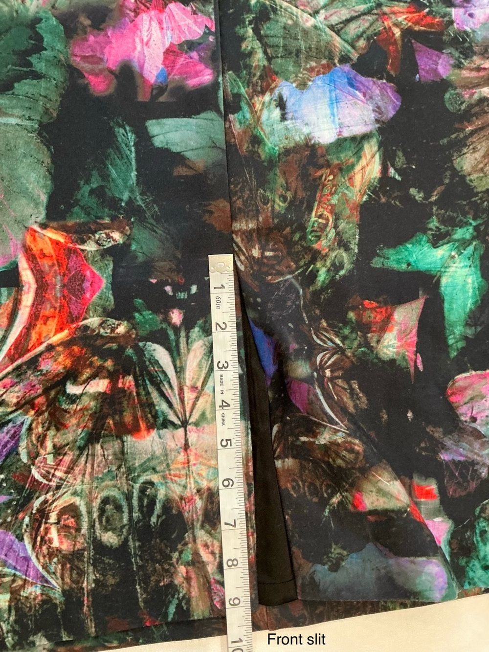 Ted Baker Floral Green Sheath Dress with V-Neck Size 3 - Picture 14 of 16